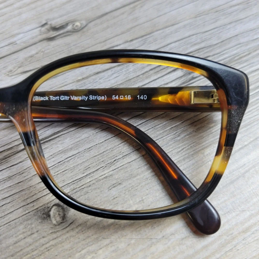 Coach Eyeglasses Frames HC 6103 5443 Black Tort Gltr Varsity Stripe Women‎ 140mm